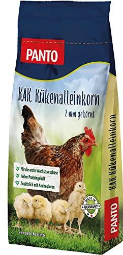 PANTO Hühnerfutter Kükenalleinkorn 25 kg – gekörntes Kükenfutter (2mm) als Alleinfuttermittel für Küken, proteinreiches Hühner-Futter von PANTO