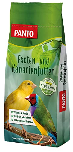 PANTO Kanarienfutter mit Pluramin, 25 kg - Ziervogelfutter aus bunter Saatenmischung, Vogelfutter ohne Rübsen von PANTO