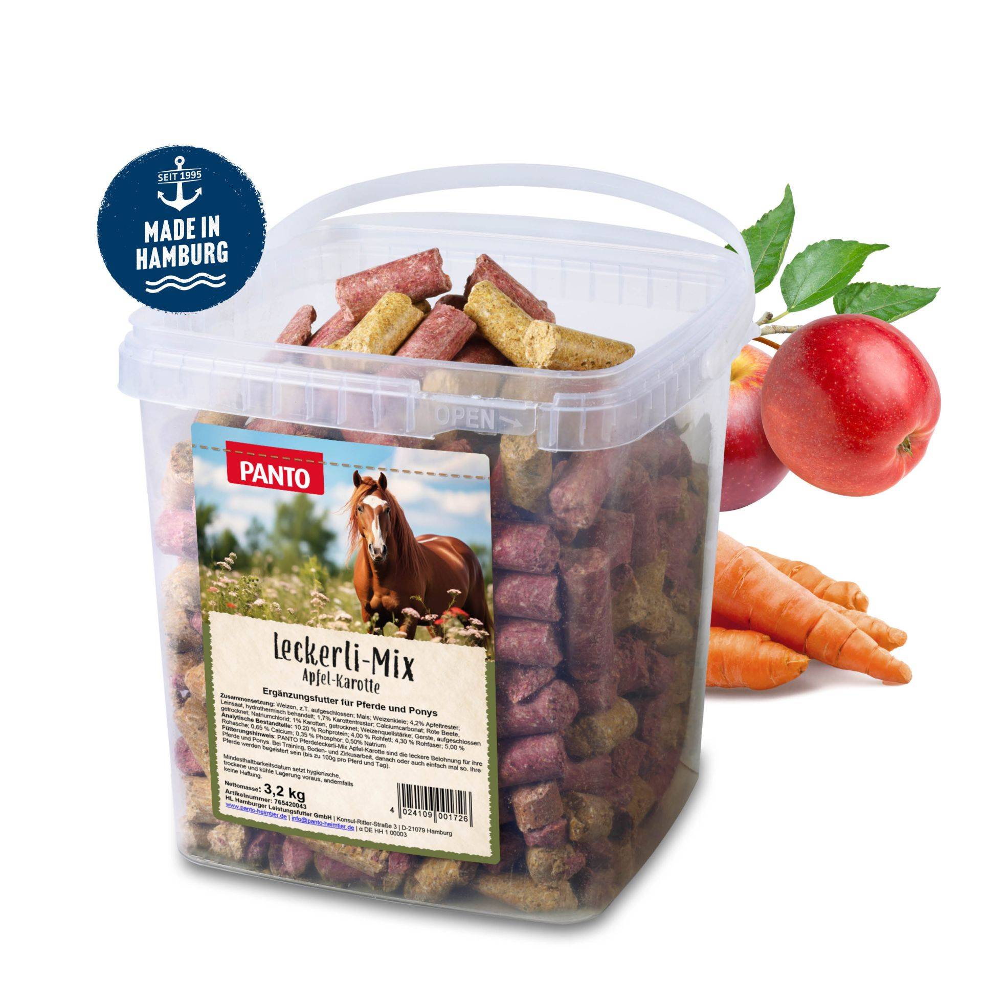 Panto Leckerlimix Apfel+Karotten 3,2kg Abwechslungsreich Panto Leckerlimix Apfel+Karotten 3,2kg Abwechslungsreich von Panto