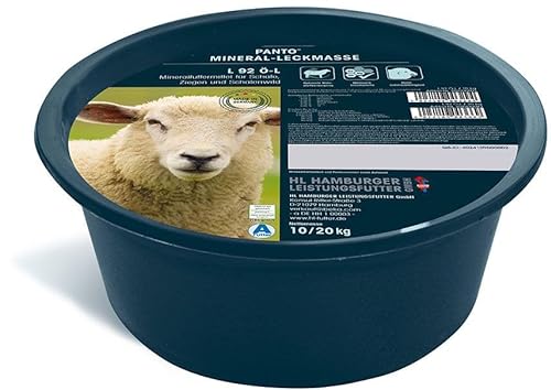 PANTO Mineralleckschale L92 10kg – Leckschale für Schafe, Ziegen und Schalenwild, Leckstein ohne Kupfer mit Selen und Zink von PANTO