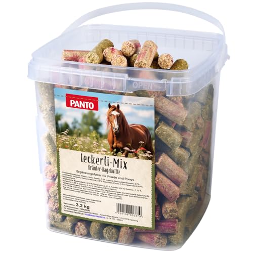 PANTO® Pferdefutter Leckerli Kräuter & Hagebutte Mix 3,2 kg von PANTO