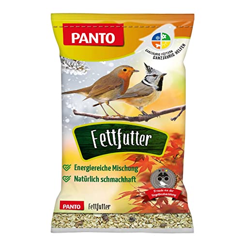 PANTO Fettfutter für Wildvögel 17 x 1 kg – energiereiches Vogel Fettfutter mit Erdnüssen, Getreide & Früchten, ganzjähriges Wildvogelfutter für Körner- und Weichfresser von PANTO