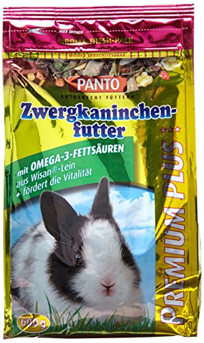 Panto Zwergkaninchenfutter, Premium Plus 600 g, 6er Pack (6 x 600 g) von Panto