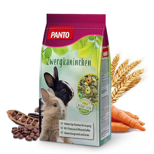 PANTO® Zwergkaninchenfutter mit Wisan-Lein 5 x 1 kg von PANTO