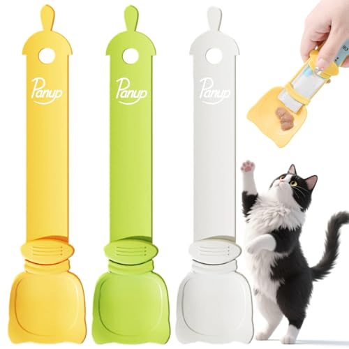 Panup Katzenfutterstation – 3 Farben, gestreift, Quetschlöffel, Katzenfutterlöffel für Nassfutter Panup Katzenfutterstation – 3 Farben, gestreift, Quetschlöffel, Katzenfutterlöffel für Nassfutter von Panup