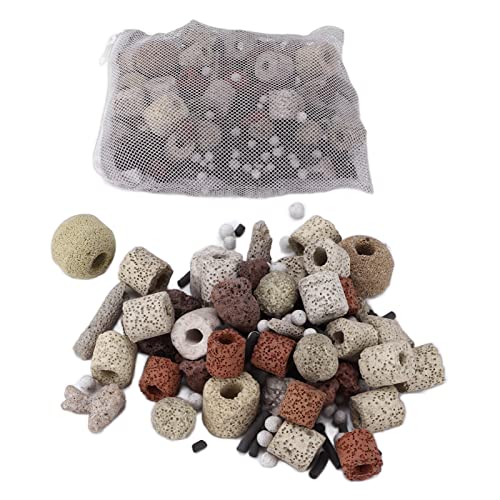 Panv Aquarium Bio Balls Keramik-Set, Reinigen Wasser Aquarium Biologische Filtermedien 10 in 1 für Aquarium für Teich von Panv