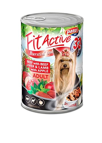 Panzi FitActive - Erwachsen - Rind & Lamm & Apfel - Naßfutter - 415 gr von Panzi FitActive