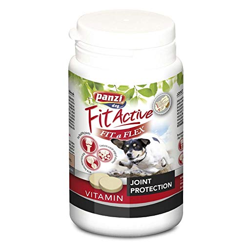 Panzi FitActive Fit-a-Flex|Premium-Multivitamin-Nahrungsergänzung für Hunde, die entwickelt wurde, um die Gelenke gesund zu erhalten|1er Pack (1 x 60g) von Panzi FitActive