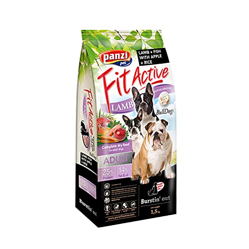 Panzi FitActive Premium Hundefutter Erwachsener Bulldogge Lamm&Fisch, 1er Pack (1 x 1.5 kg) von Panzi FitActive