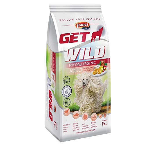 Panzi GetWild - Trockenfutter für erwachsene Hunde - Lamm + Reis + Apfel - hypoallergenic - 15kg von Panzi FitActive