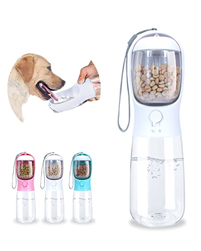 Paoakaola Hunde-Wasserflasche, 2-in-1, auslaufsicher, tragbare Haustier-Wasserflasche mit Futterbehälter, tragbarer Wasserspender für den Außenbereich, für Hunde, Welpenzubehör für Spaziergänge, Paoakaola Hunde-Wasserflasche, 2-in-1, auslaufsicher, tragbare Haustier-Wasserflasche mit Futterbehälter, tragbarer Wasserspender für den Außenbereich, für Hunde, Welpenzubehör für Spaziergänge, von Paoakaola