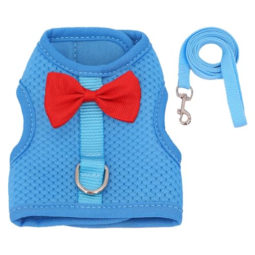 Paodduk Meerschweinchengeschirr, Kaninchengeschirr-Set,Atmungsaktives Mesh-Kaninchen-Outfit für Hasen - Westengeschirr und Leinen, ausbruchsicheres, leichtes Hasengeschirr-Set für Kätzchen Paodduk Meerschweinchengeschirr, Kaninchengeschirr-Set,Atmungsaktives Mesh-Kaninchen-Outfit für Hasen - Westengeschirr und Leinen, ausbruchsicheres, leichtes Hasengeschirr-Set für Kätzchen von Paodduk
