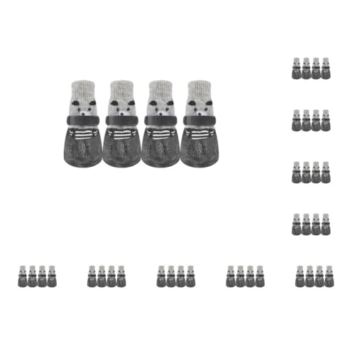 10 Set 4 Stück Haustierschuhe Niedliche Regen Schnee Stiefel Wasserdichte Socken Set mit Gummisohle Pfotenabdeckung Verdickter Strumpf Kleine Hunde Schwarz L 10 Set 4 Stück Haustierschuhe Niedliche Regen Schnee Stiefel Wasserdichte Socken Set mit Gummisohle Pfotenabdeckung Verdickter Strumpf Kleine Hunde Schwarz L von Paowsietiviity