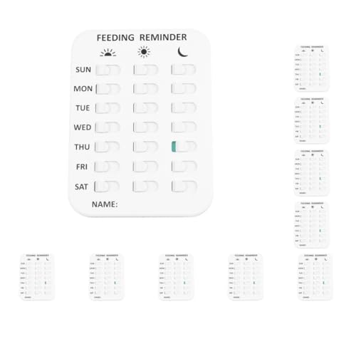 10 Set Haustiere Fütterung Erinnerung Wiederverwendbar Montierbar Kleine Lebensmittel Tracker Tablet mit Tasten Indikation Schild Indoor Geschenke Zubehör von Paowsietiviity