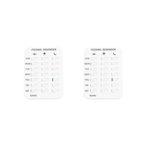 2er-Set Haustier-Fütterungserinnerung, wiederverwendbar, montierbar, kleines Lebensmittel-Tracker-Tablet mit Tasten, Indikationsschild, Innenbereich, Geschenke, Zubehör 2er-Set Haustier-Fütterungserinnerung, wiederverwendbar, montierbar, kleines Lebensmittel-Tracker-Tablet mit Tasten, Indikationsschild, Innenbereich, Geschenke, Zubehör von Paowsietiviity
