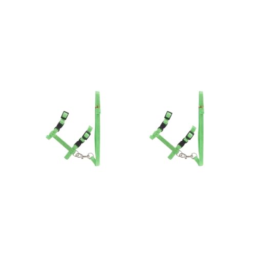 2er-Set Hundeleine für Haustiere, einfarbig, Halsband, Geschirr, Schnur, bequem, wiederverwendbar, tragbar, Ersatz, ausbruchsicher, Grün 2er-Set Hundeleine für Haustiere, einfarbig, Halsband, Geschirr, Schnur, bequem, wiederverwendbar, tragbar, Ersatz, ausbruchsicher, Grün von Paowsietiviity