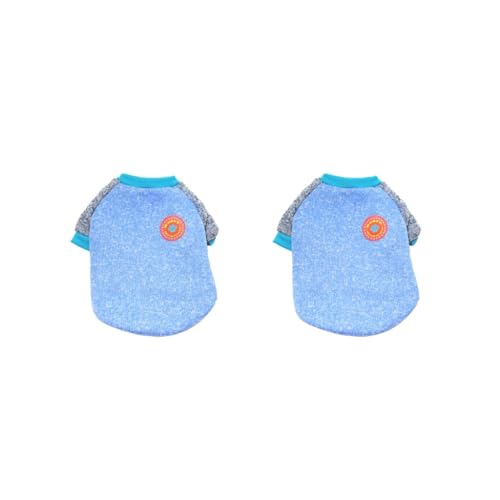 2er-Set Kleidung, Winterwärmer, modische Kostüme, rund, Plüsch, Beauty-Accessoires, kleine Haustiere, Hunde, Chihuahua, Bulldogge, Hellviolett, Größe M von Paowsietiviity