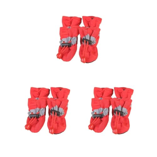 3 Set 4 Stück Haustierschuhe Wasserdicht Schnee Regen Stiefel Hund Allwetter Prewalkers Welpen Pfotenpflege Zubehör Herbst Schuhe Rot 4, Stil 4 3 Set 4 Stück Haustierschuhe Wasserdicht Schnee Regen Stiefel Hund Allwetter Prewalkers Welpen Pfotenpflege Zubehör Herbst Schuhe Rot 4, Stil 4 von Paowsietiviity