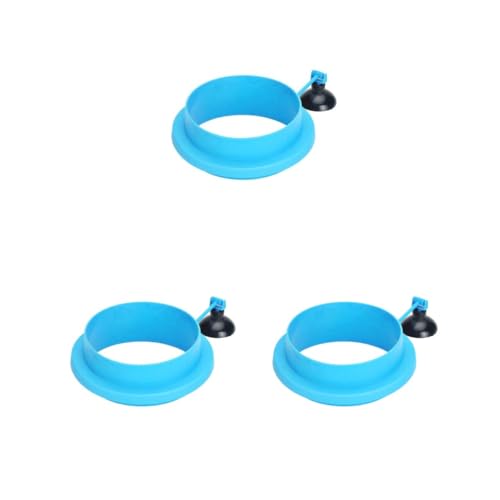 3er-Set Futterring Fisch-Futterspender Kreis Haushaltszubehör Langlebige handliche Installation Futtertablett Aquarium Zubehör Dick/Blau von Paowsietiviity
