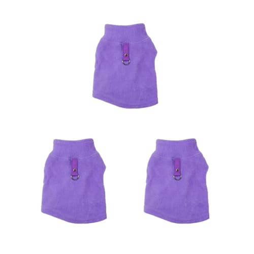 3er-Set Hundekleidung, Welpen-Shirt, Welpenweste, Herbst und Winter, einfacher Stil, Hunde-T-Shirts, verschiedene Größen, Haustier-Sweatshirt, Violett, Größe 3XL 3er-Set Hundekleidung, Welpen-Shirt, Welpenweste, Herbst und Winter, einfacher Stil, Hunde-T-Shirts, verschiedene Größen, Haustier-Sweatshirt, Violett, Größe 3XL von Paowsietiviity