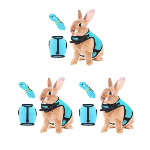 3er-Set Kaninchen-Leine, Gurt, Hamsterweste, verstellbar, bequem, Outdoor-Zubehör, atmungsaktiv, Katzenseilschnalle, süßes Geschenk 3er-Set Kaninchen-Leine, Gurt, Hamsterweste, verstellbar, bequem, Outdoor-Zubehör, atmungsaktiv, Katzenseilschnalle, süßes Geschenk von Paowsietiviity