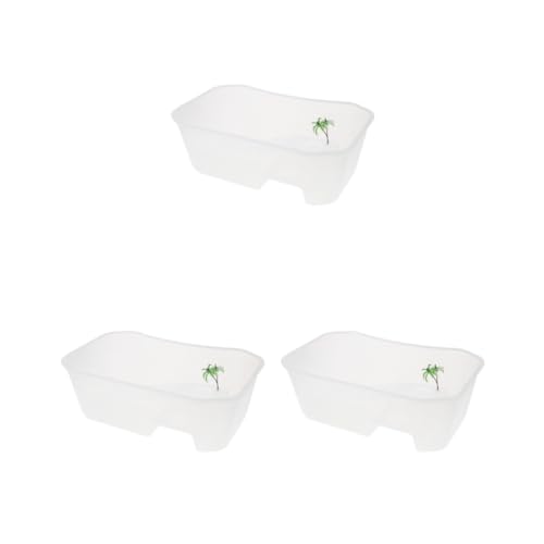 3er-Set Kunststoff-Futterbox für Reptilien, Terrapin Schildkröte, Schildkröte, Aquarium, Weiß 3er-Set Kunststoff-Futterbox für Reptilien, Terrapin Schildkröte, Schildkröte, Aquarium, Weiß von Paowsietiviity