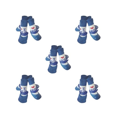 5 Set 4 Stück Haustierschuhe Niedliche Regen Schnee Stiefel Anti-Rutsch-Socken Set Gute Elastizität Strumpf Schuhe Winter Boden Love Blau M 5 Set 4 Stück Haustierschuhe Niedliche Regen Schnee Stiefel Anti-Rutsch-Socken Set Gute Elastizität Strumpf Schuhe Winter Boden Love Blau M von Paowsietiviity