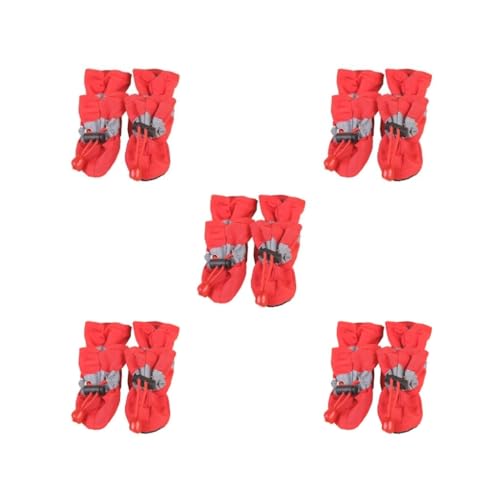 5 Set 4 Stück Haustierschuhe Wasserdicht Schnee Regen Stiefel Hund Allwetter Prewalkers Welpen Pfotenpflege Zubehör Herbst Schuhe Rot 4, Stil 4 5 Set 4 Stück Haustierschuhe Wasserdicht Schnee Regen Stiefel Hund Allwetter Prewalkers Welpen Pfotenpflege Zubehör Herbst Schuhe Rot 4, Stil 4 von Paowsietiviity
