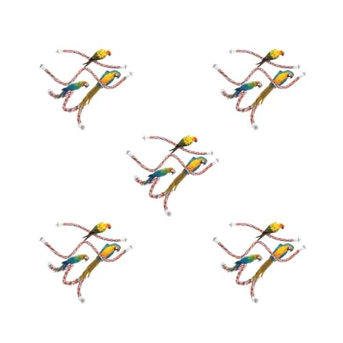 5 Set Papagei Spielzeug Seil Hängende Wellensittich Training Schnur Vogelkäfig Beißschaukel Leiter Schnur für kleine und mittelgroße Vögel 60cm 5 Set Papagei Spielzeug Seil Hängende Wellensittich Training Schnur Vogelkäfig Beißschaukel Leiter Schnur für kleine und mittelgroße Vögel 60cm von Paowsietiviity