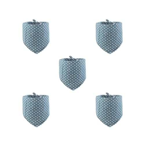 5er-Set Haustier-Schals, 4-Jahreszeiten, gepunktet, warm, liebenswert, verstellbar, mehrfarbig, dreieckig, für 25–45 cm Halsumfang, Dunkelblau 5er-Set Haustier-Schals, 4-Jahreszeiten, gepunktet, warm, liebenswert, verstellbar, mehrfarbig, dreieckig, für 25–45 cm Halsumfang, Dunkelblau von Paowsietiviity