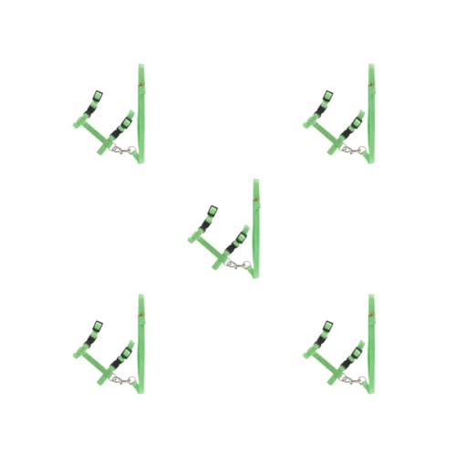 5er-Set Hundeleine für Haustiere, einfarbig, Halsband, Geschirr, Schnur, bequem, wiederverwendbar, tragbar, Ersatz, ausbruchsicher, Grün von Paowsietiviity