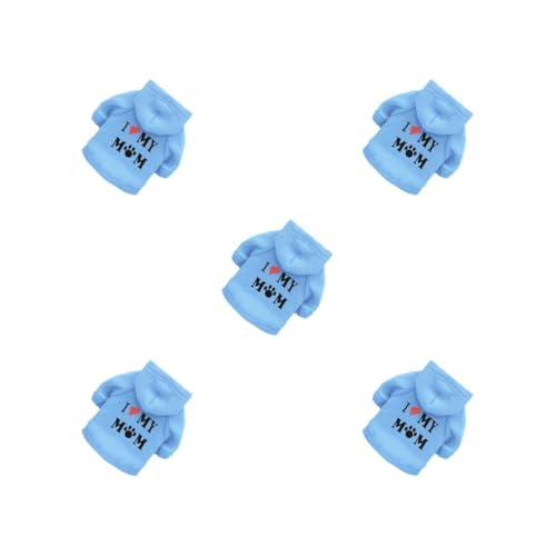 5er-Set Winter-Haustierkleidung, bedrucktes Kapuzen-Sweatshirt, Tiermotiv, niedlich, bequem, winddicht, Kostüm-Accessoire, Zuhause, Indoor-Spaziergänge, Blau, Größe XS 5er-Set Winter-Haustierkleidung, bedrucktes Kapuzen-Sweatshirt, Tiermotiv, niedlich, bequem, winddicht, Kostüm-Accessoire, Zuhause, Indoor-Spaziergänge, Blau, Größe XS von Paowsietiviity