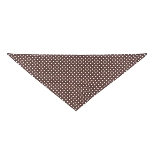 Haustier-Schal, 4 Jahreszeiten, weich, gepunktet, niedlich, wiederverwendbar, waschbar, mehrfarbig, dreieckiges Handtuch, Dekoration für 25–45 cm Halsumfang, Kaffee Haustier-Schal, 4 Jahreszeiten, weich, gepunktet, niedlich, wiederverwendbar, waschbar, mehrfarbig, dreieckiges Handtuch, Dekoration für 25–45 cm Halsumfang, Kaffee von Paowsietiviity