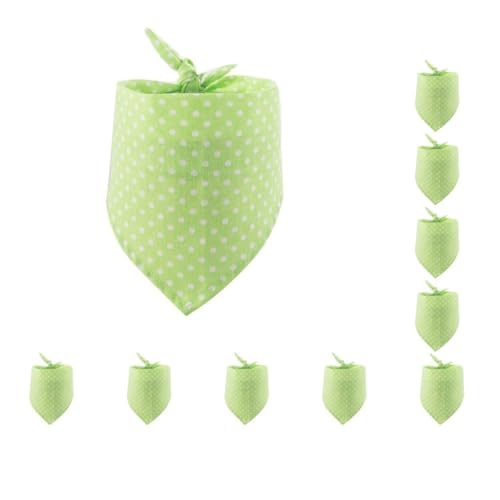 Haustier-Schal, Baumwolle, warm, waschbar, dreieckig, für 25–45 cm Halsumfang, fluoreszierendes Grün, 10 Stück Haustier-Schal, Baumwolle, warm, waschbar, dreieckig, für 25–45 cm Halsumfang, fluoreszierendes Grün, 10 Stück von Paowsietiviity