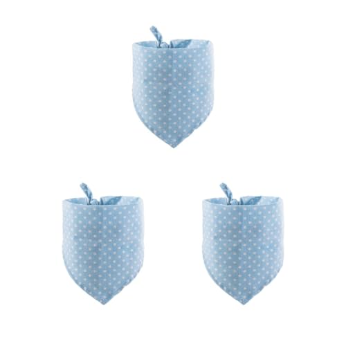 Haustier-Schal, tragbar, liebenswert, verstellbar, waschbar, dekoratives dreieckiges Handtuch, Dekoration für 25–45 cm Halsumfang, Hellblau, 3 Stück Haustier-Schal, tragbar, liebenswert, verstellbar, waschbar, dekoratives dreieckiges Handtuch, Dekoration für 25–45 cm Halsumfang, Hellblau, 3 Stück von Paowsietiviity