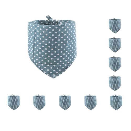 Haustier-Schals, 4-Jahreszeiten, gepunktet, warm, liebenswert, verstellbar, mehrfarbig, dreieckig, für 25–45 cm Halsumfang, Dunkelblau, 10 Stück Haustier-Schals, 4-Jahreszeiten, gepunktet, warm, liebenswert, verstellbar, mehrfarbig, dreieckig, für 25–45 cm Halsumfang, Dunkelblau, 10 Stück von Paowsietiviity