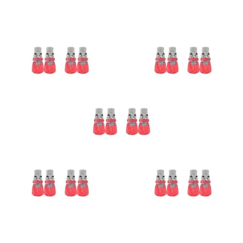 Haustiersocken, Tiersocken, atmungsaktiv, wasserdicht, für Spaziergänge, Reisen, wiederverwendbar, waschbar, Rot, 5 Stück Haustiersocken, Tiersocken, atmungsaktiv, wasserdicht, für Spaziergänge, Reisen, wiederverwendbar, waschbar, Rot, 5 Stück von Paowsietiviity