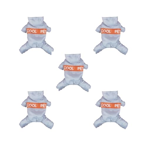 Hunde-Overall, Hundekleidung, Welpenkleidung, Geschirr, Jacke, Winterzubehör, langlebig, warm, winddicht, Blau, Grau, Größe M, 5er-Set Hunde-Overall, Hundekleidung, Welpenkleidung, Geschirr, Jacke, Winterzubehör, langlebig, warm, winddicht, Blau, Grau, Größe M, 5er-Set von Paowsietiviity
