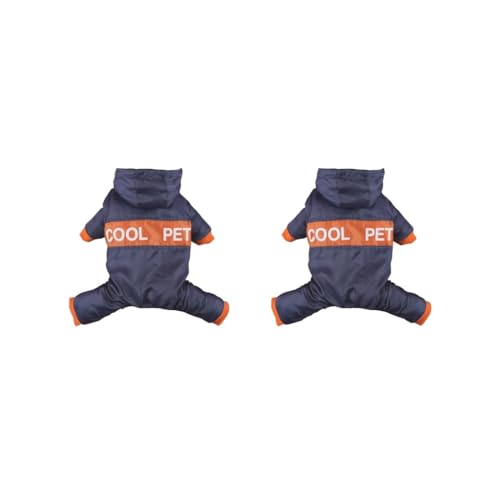 Hunde-Overall, Hundekleidung, Welpenkleidung, Geschirr, Jacke, Winterzubehör, wasserdicht, hält warm, Haustierbedarf, Marineblau, Größe L, 2er-Set Hunde-Overall, Hundekleidung, Welpenkleidung, Geschirr, Jacke, Winterzubehör, wasserdicht, hält warm, Haustierbedarf, Marineblau, Größe L, 2er-Set von Paowsietiviity