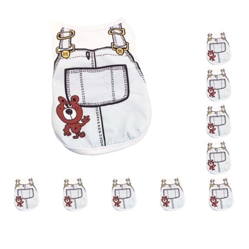 Hunde-T-Shirts, Kostüme, Welpen, Sweatshirt, mehrfarbig, Bär, Größe XXL, 10er-Set Hunde-T-Shirts, Kostüme, Welpen, Sweatshirt, mehrfarbig, Bär, Größe XXL, 10er-Set von Paowsietiviity