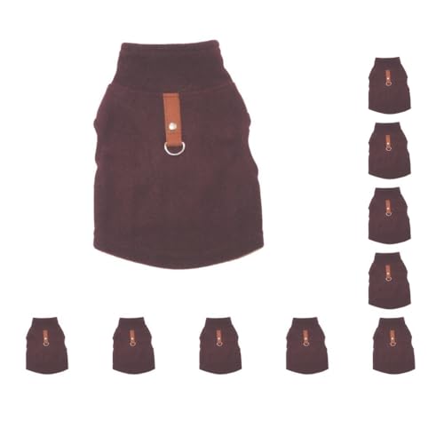 Hundekleidung, atmungsaktiv, geschmeidig, exquisit, für Herbst und Winter, verschiedene Größen, 10er-Set, Haustier-Sweatshirt, Größe S, Kaffeebraun Hundekleidung, atmungsaktiv, geschmeidig, exquisit, für Herbst und Winter, verschiedene Größen, 10er-Set, Haustier-Sweatshirt, Größe S, Kaffeebraun von Paowsietiviity