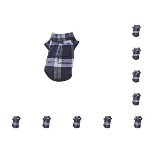 Hundekleidung, süßes Geschenk, Welpen, warm, gestreift, für alle Jahreszeiten, verschiedene Größen, Blau, Größe XS, 10er-Set Hundekleidung, süßes Geschenk, Welpen, warm, gestreift, für alle Jahreszeiten, verschiedene Größen, Blau, Größe XS, 10er-Set von Paowsietiviity