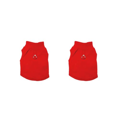 Hundekleidung, weich, atmungsaktiv, Welpen-Shirt, exquisite Welpenweste, Kostüme, Herbst und Winter, Leine, Haustier-Sweatshirt, Rot, Größe S, 2er-Set Hundekleidung, weich, atmungsaktiv, Welpen-Shirt, exquisite Welpenweste, Kostüme, Herbst und Winter, Leine, Haustier-Sweatshirt, Rot, Größe S, 2er-Set von Paowsietiviity
