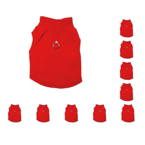 Hundekleidung, weich, gestreift, für Welpen, geschmeidige Weste, Kostüme, Herbst- und Winter-Leine, Haustier-Sweatshirt, Rot, Größe 3XL, 10er-Set Hundekleidung, weich, gestreift, für Welpen, geschmeidige Weste, Kostüme, Herbst- und Winter-Leine, Haustier-Sweatshirt, Rot, Größe 3XL, 10er-Set von Paowsietiviity