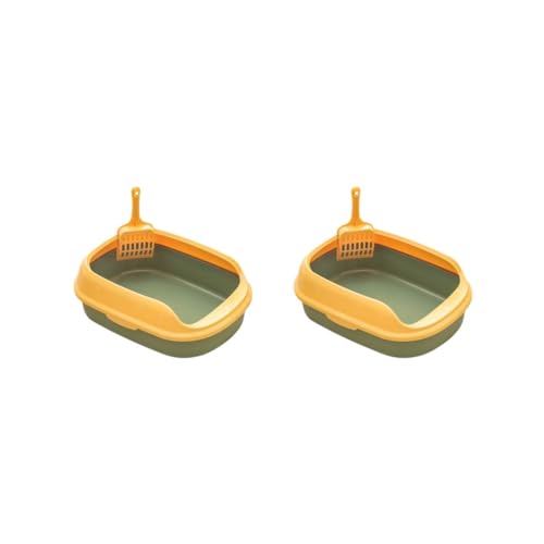 Katzentoilette, Katzentoilette, Katzentoilette, Kätzchen, WC, Schaufel, Bettpfanne, Grün, 40 x 29 x 13,5 cm, 2 Stück Katzentoilette, Katzentoilette, Katzentoilette, Kätzchen, WC, Schaufel, Bettpfanne, Grün, 40 x 29 x 13,5 cm, 2 Stück von Paowsietiviity