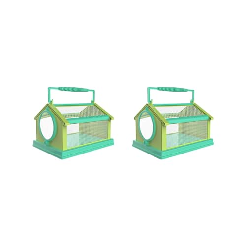 Paowsietiviity 2 Set tragbarer Schmetterlings-Insekten-Lebensraum Käfig Tier-Raupen Outdoor für Kinder Seeblau, 20 x 15 x 13,5 cm Paowsietiviity 2 Set tragbarer Schmetterlings-Insekten-Lebensraum Käfig Tier-Raupen Outdoor für Kinder Seeblau, 20 x 15 x 13,5 cm von Paowsietiviity