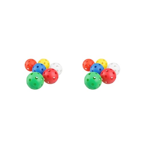 Paowsietiviity 2er-Set Haustier-Bälle, kompakte Größe, Spielwerkzeuge, einfaches Design, Hundespielzeug, interaktive Festigkeit, 26 Löcher, Trainingsrequisite, gemischte Farben Paowsietiviity 2er-Set Haustier-Bälle, kompakte Größe, Spielwerkzeuge, einfaches Design, Hundespielzeug, interaktive Festigkeit, 26 Löcher, Trainingsrequisite, gemischte Farben von Paowsietiviity