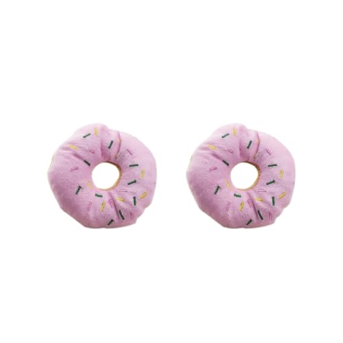 Paowsietiviity 2er-Set Plüsch-Spielzeug in Donut-Form, quietschendes Spielzeug für Hunde und Katzen, Rosa Paowsietiviity 2er-Set Plüsch-Spielzeug in Donut-Form, quietschendes Spielzeug für Hunde und Katzen, Rosa von Paowsietiviity