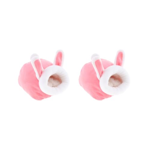 Paowsietiviity 2er-Set warme Winter-Häuser für Kaninchen, Meerschweinchen, Hamster, niedliche kleine Tiere, rosa Paowsietiviity 2er-Set warme Winter-Häuser für Kaninchen, Meerschweinchen, Hamster, niedliche kleine Tiere, rosa von Paowsietiviity
