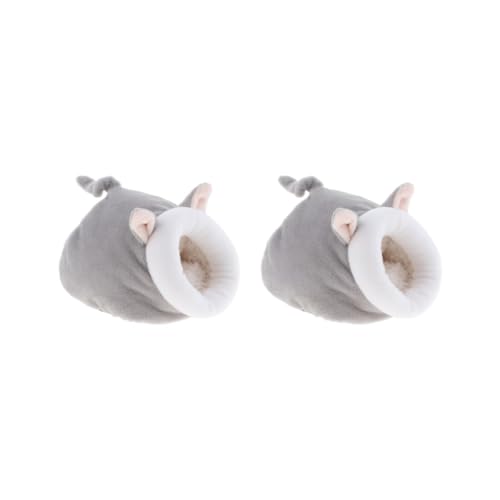 Paowsietiviity 2er-Set warme Winterbetten für Kaninchen, Meerschweinchen, Hamster, niedliche kleine Tiere, grau Paowsietiviity 2er-Set warme Winterbetten für Kaninchen, Meerschweinchen, Hamster, niedliche kleine Tiere, grau von Paowsietiviity